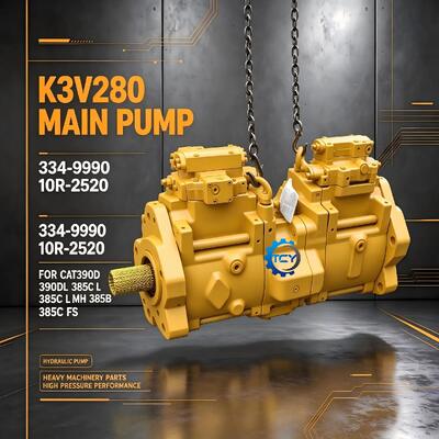 مضخة رئيسية 334-9990 10R-2520 K3V280 لمضخة CAT390D 390DL 385C L MH 385B 385C FS هيدروليكية جديدة تمامًا
